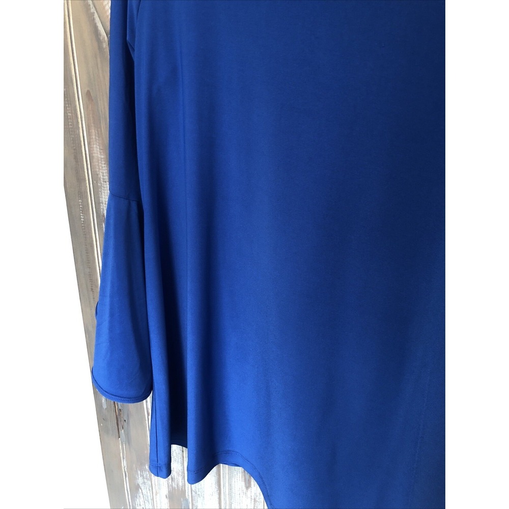 Women with Control Flounce Sleeve Top Blue Career Slimming  size Small NWOT New - Picture 5 of 13
